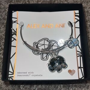 Alex and Ani elephant bracelet with Swarovski crystals